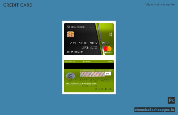 USA Citizens Bank Mastercard Beispielvorschau